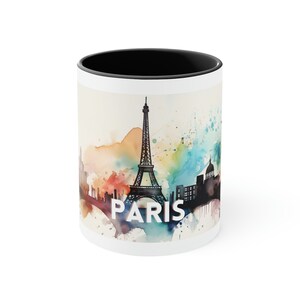 Taza de París, regalo de París, regalos de París, amante de París, ventilador de París, taza de viaje, taza turística, taza de París, recuerdo de París, taza francesa, taza de Europa
