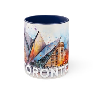 Toronto Coffee Mug, Canada, Canadian, Travel Gift, City Skyline, Architecture, Landmarks, Ontario Mug, Canada Mug, Maple Tree