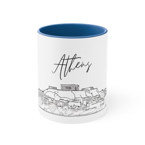 Athens Gift, Athens Mug, Athens Gifts, Athens Lover, Coffee Mug, Travel Mug, Athens Sketch Mug, Athens Souvenir, Greek Souvenir