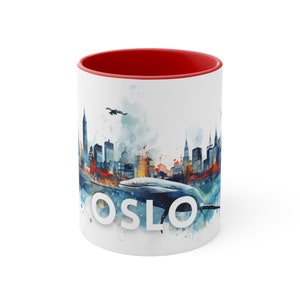 Presente de Oslo, caneca de Oslo, presentes de Oslo, amante de Oslo, ventilador de Oslo, caneca de café, caneca de viagem, xícara de Oslo, lembrança de Oslo, Noruega, Mar do Norte