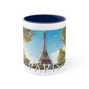 Paris Gift, Paris Mug, Paris Gifts, Eiffel Tower Mug, Paris Fan, Coffee Mug, Oil Painting Mug, Paris Souvenir, France Mug