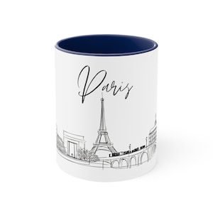 Regalo de París, Taza de París, Regalos de París, Amante de París, Fanático de París, Taza de café, Taza de viaje, Taza de boceto de París, Recuerdo de París, Taza de recuerdo de Francia