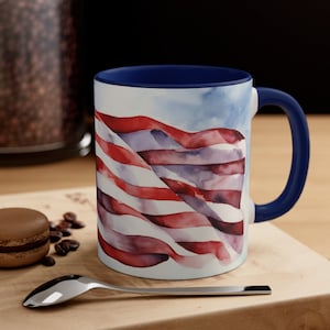 Patriotic Mug, Independence Day Gifts, American Flag Coffee Cup, USA Eagle Patriot, American Flag Mug, Coffee Mug, I Love My Country Mug