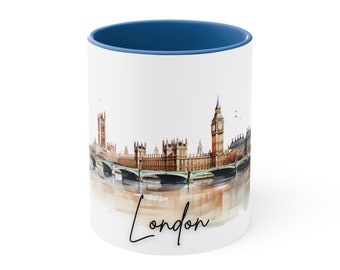London Landmarks Coffee Mug, UK Travel Gift