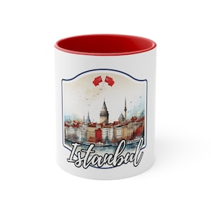 Istanbul Mug - Turkey Mug - Turkish Mug - Coffee Mug - Turkey Gift - Istanbul Gift - Holiday Gift - Galata Tower Gift