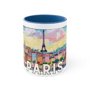 Regalo de París, Taza de París, Regalos de París, Amante de París, Fanático de París, Taza de café, Taza de ilustración de París, Recuerdo de París, Taza de recuerdo de Francia