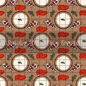 Pizza Diamond Seamless Pattern PNG, Instant Download, Digital, Papers Vinyl Fabric Surface Design, Happy pizza day, for foodies, pizza lover