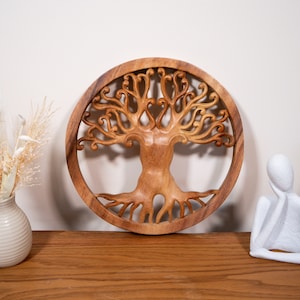 Tree Of Life Wall Hanging Wooden Wall Art Hanging Wooden Decor Wooden Wall Decor Handcarved Wall Art Handcrafted Wood Tree Rustic Decor