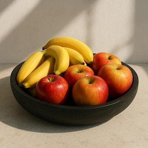 Schwarze Holzschale Gothic Stil Holzschale Obstschale Whimsigoth Dekor wunderliche Art Schwarze gotische Küche Dekor schwarze hölzerne dekorative Schüssel