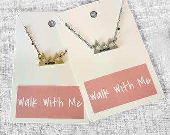 Collar "Camina conmigo" - Regalo para la Juventud SUD 2026 - Joyería para Mujeres Jóvenes, Cumpleaños, Empaquetado