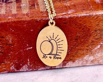 Empty Tomb Necklace, He is Risen, Easter, Disciple of Jesus Christ
