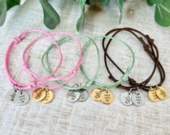 Pulsera personalizada "Camina conmigo", tema juvenil SUD 2026, regalo para Mujeres Jóvenes, regalo de cumpleaños o Navidad para Campamento de Niñas, Moisés 6:34