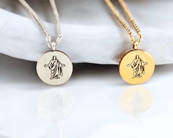 Collar con colgante de Cristo / Joyería cristiana - Regalo de cumpleaños, Navidad, SUD, Mujeres Jóvenes, Sociedad de Socorro