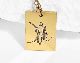 Collar personalizado "Él Vive, Tumba Vacía" - Colgante de acero inoxidable "Salvador Resucitado" - Regalo de Pascua SUD