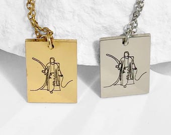 Collar personalizado "Él ha resucitado" - Tumba vacía de acero inoxidable, regalo cristiano de Pascua