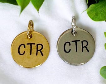 Dije CTR / Elige el colgante SUD adecuado / Regalo de bautismo / Regalo para clases y días de actividades de la Primaria / Regalo al por mayor para jóvenes SUD / Joyería cristiana
