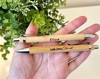 Juego de 5 bolígrafos personalizados "Mira a Cristo", tema juvenil SUD 2025, regalo para mujeres jóvenes y hombres jóvenes, Navidad, venta al por mayor