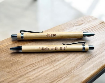 Juego de 5 bolígrafos grabados personalizados "Camina conmigo 2026" con el tema de la Juventud SUD / Regalos para mujeres y hombres jóvenes