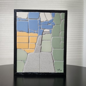 Camino rural en Beauce, mosaico artístico hecho a mano (8 x 10)