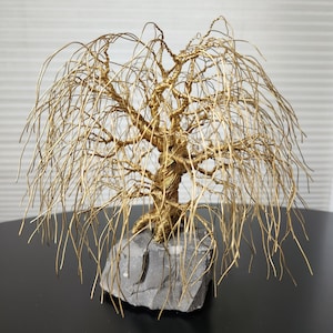 Weeping Willow copper wire tree sculpture