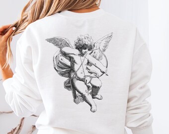 XOXO Light Academia Valentijnsdag sweater Cherub Angel trui Dark Academia cadeau voor vriendin VDay kleding Unisex maatvoering