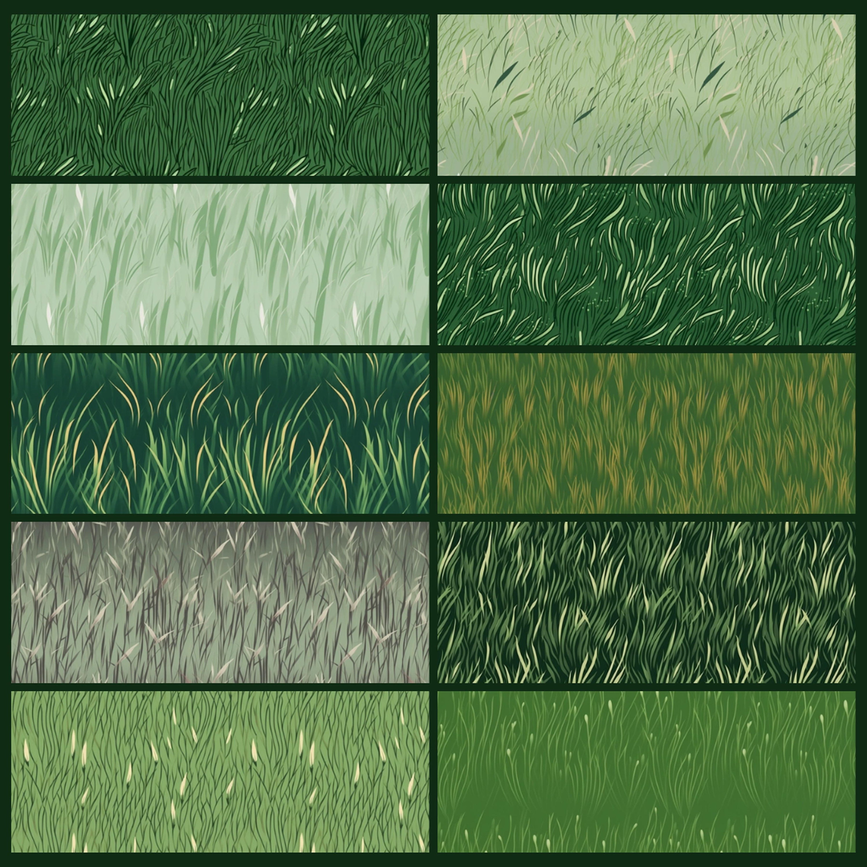 Grass Textures Digital Paper Patterns - Seamless Digital Paper Pack ...