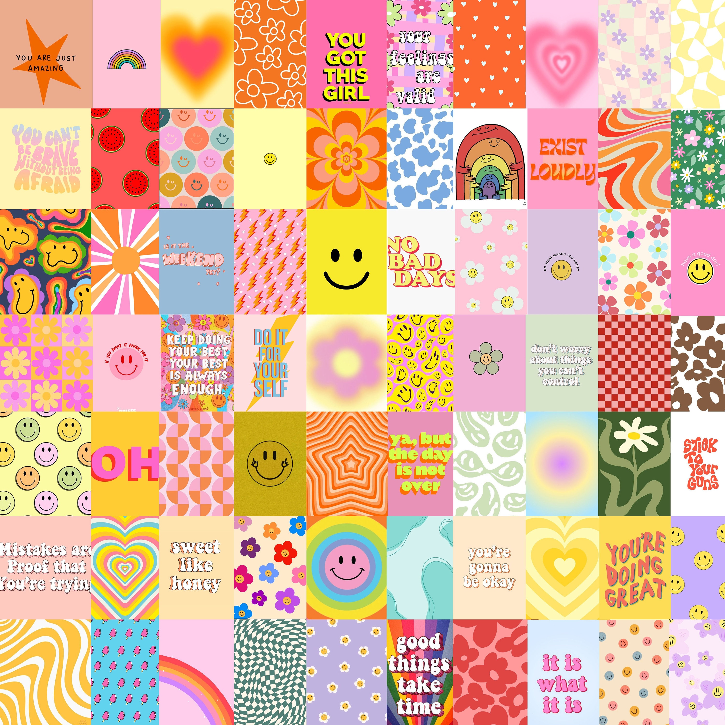 100 PCS Preppy Aesthetic Wall Collage Kit Preppy Room Decor Etsy