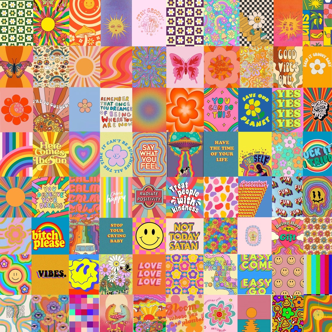 80 PCS Indie Preppy Aesthetic Wall Collage Kit Room Decor Etsy