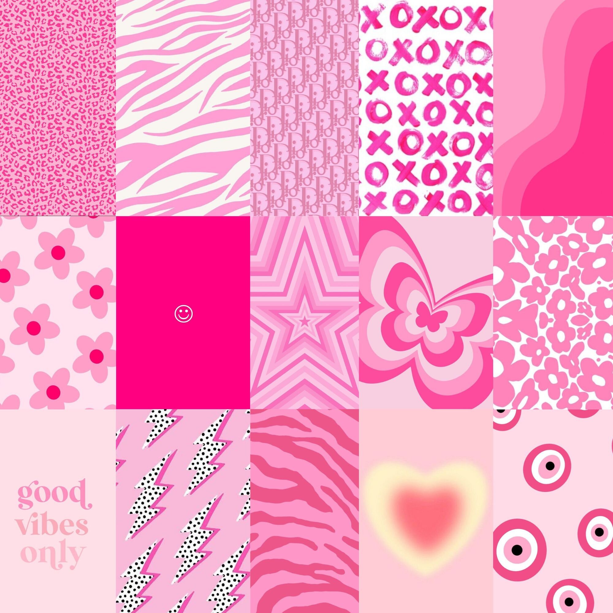 88 PCS Pink Preppy Aesthetic Pink Lovers Prints Red and - Etsy