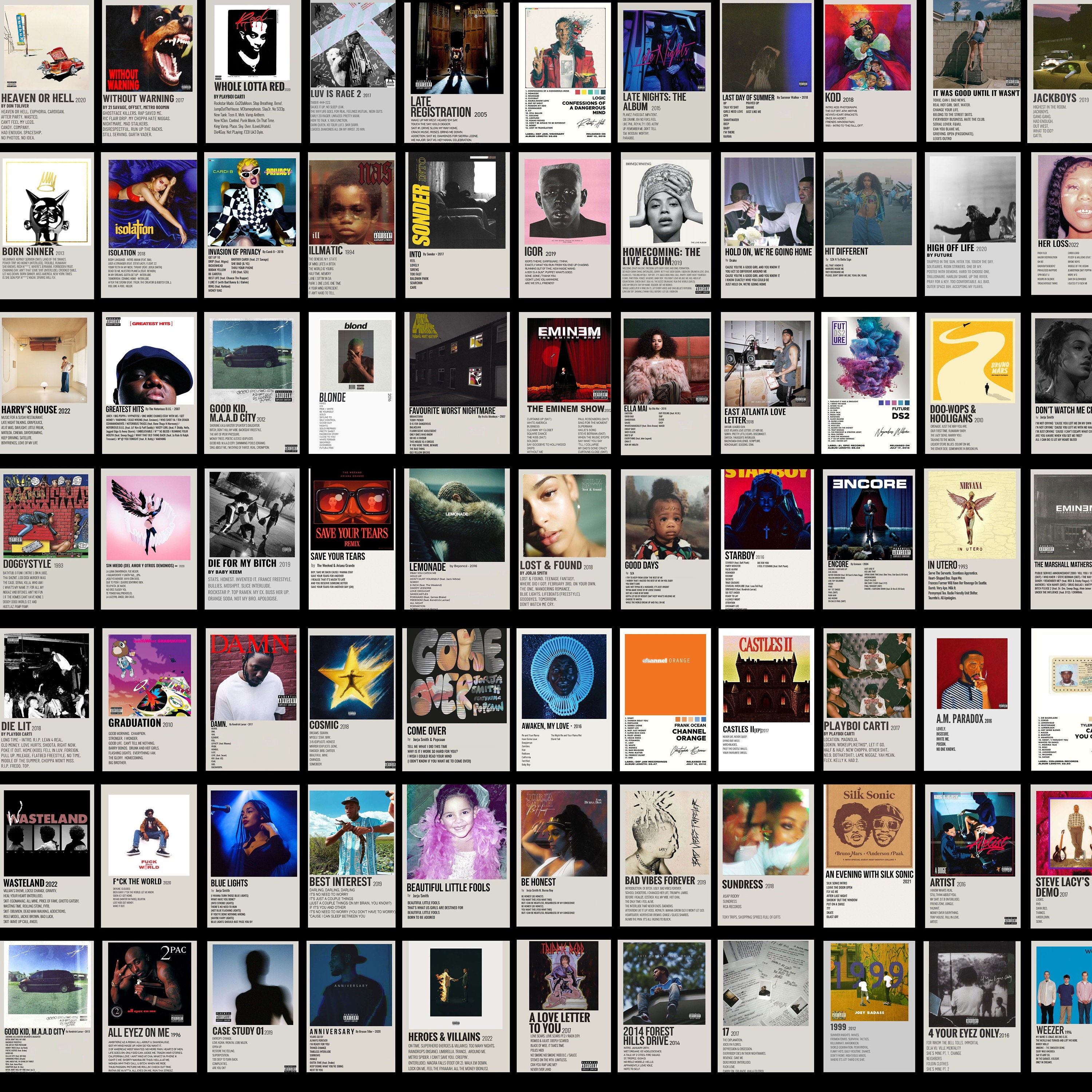 170 PCS Minimalist Album Cover Posters Music Poster Album - Etsy