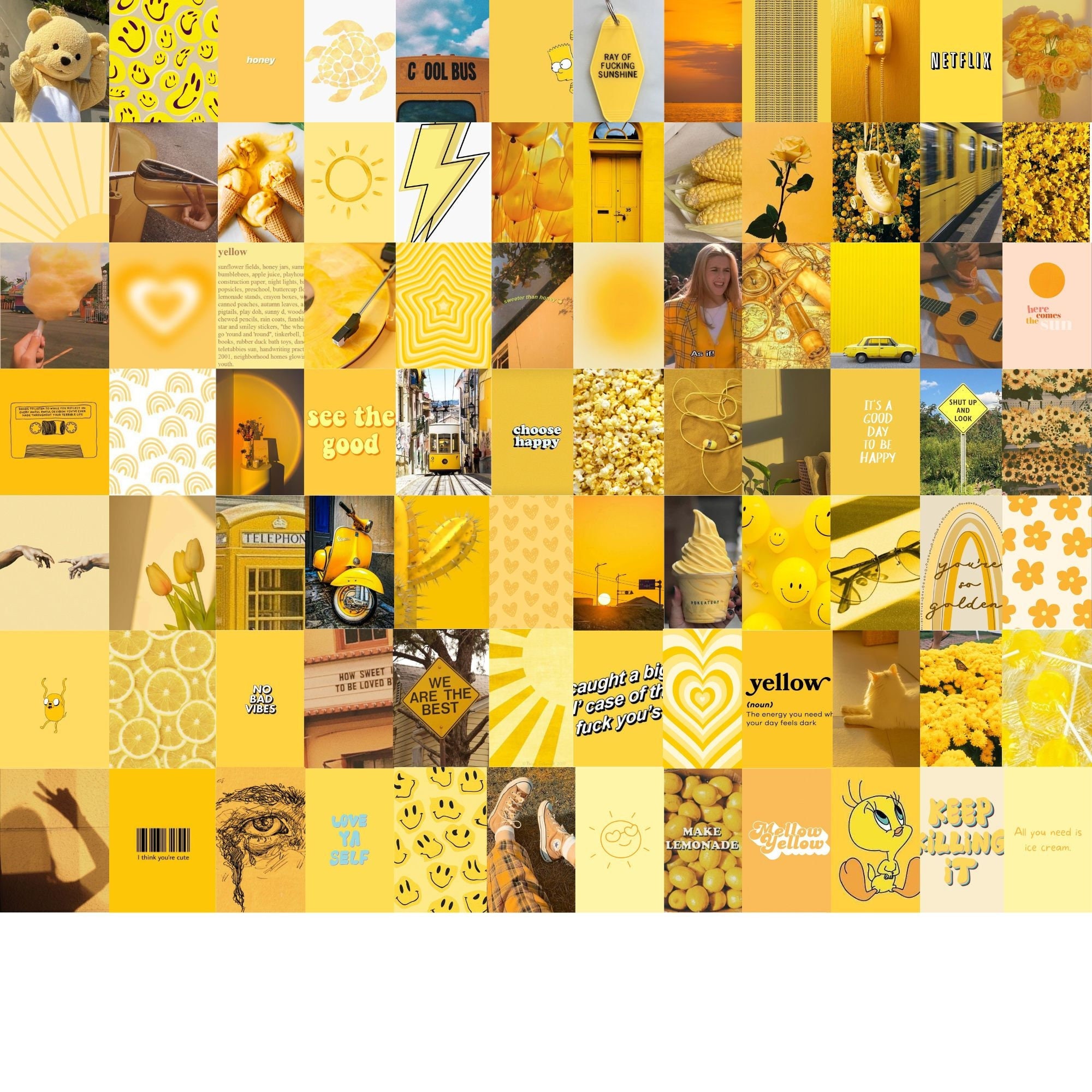 Yellow love aesthetic collage Wallpaper by Ethan Nguyen  Society6