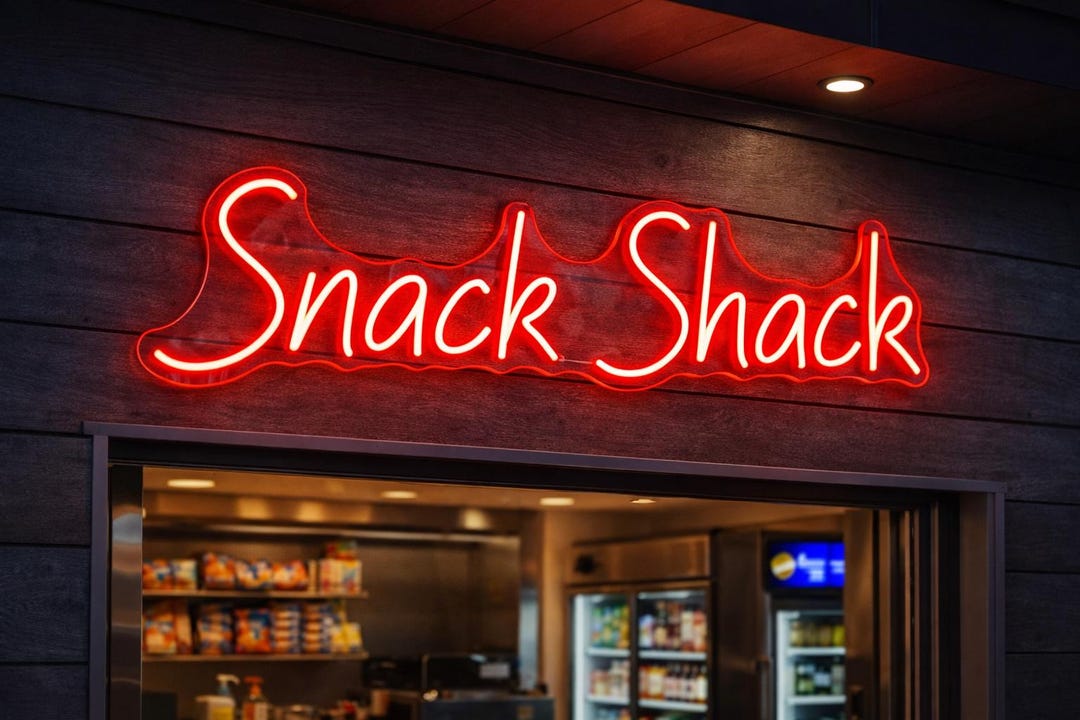 Snack Shack Neon LED Sign - Dimmable Wall Art - Etsy