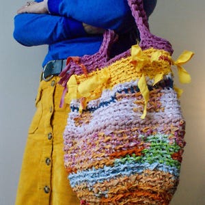 Upcycle-Bag for Women, recycle, no waste, designed in Berlin, handmade, unique, orange