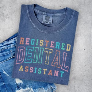 Retro Dentist Shirt, Dental Student Gift Dental Hygienist, Dental Assistant Shirt, Registered Dental Assistant Tshirt, Comfort Colors Gifts