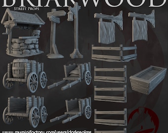 Briarwood - Street Scatter - Dark Realms - 15mm - 28mm - 32mm - Wargaming Tabletop - Mordheim - Scenery - DnD