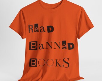 Lesen verbotene Bücher Tee | Unisex Baumwolle geistige Freiheit Shirt