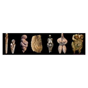 Prehistoric Goddess Bumper Sticker Gift Waterproof Vinyl Body Positivity Feminist Witchcraft Wicca Witchy Present Feminine Divine Car Decor