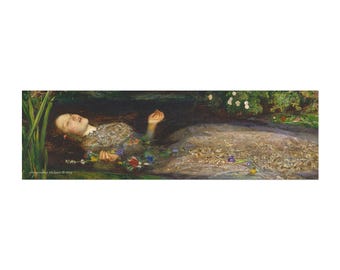 Ophelia by John Everett Millais Car Magnet | Art History Vinyl Decal | 1852/19th Century | Feminist Dark Academia | Hamlet Female Pain/Anger