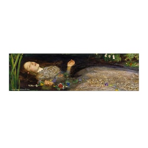 Ophelia by John Everett Millais Bumper Sticker Art History Vinyl Decal 1852/19th Century Feminist Dark Academia Hamlet Female Pain/Anger