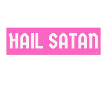Hail Satan Bumperstickers Vinyl autosticker grappig Gen Z Meme Voertuig Satanisme Hekserij Girly Roze waterdichte laptopfles