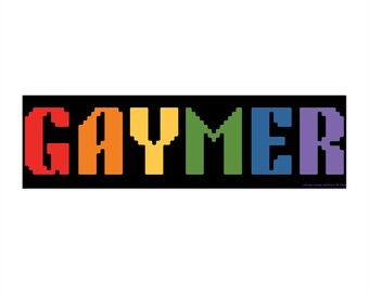 Gaymer Stötfångardekaler - Vinylbildekal - HBTQ Pride - Videospel - Fordonsdekor - Rolig present