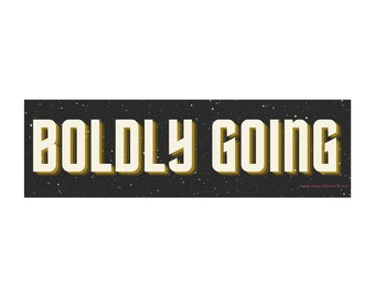 Boldly Going (Nowhere? Maybe?) Unofficial Vinyl Car Magnet | Parody Vehicle Decal | Good Trekkie/Trekker Gift Geek/Nerd Present | Wanderlust
