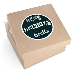 Read Banned Books Round Sticker Political Vinyl Decal Support Libraries Stop Book Bans Laptop Water Bottle Librarian Gift Present Vehicle image 5