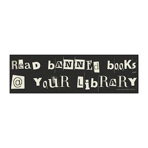 Lesen Sie verbotene Bücher @ Ihrer Bibliothek-Auto-Magnet | Vinyl-Aufkleber für Fahrzeuge | Stop Buchverbietungen Unterstützungsbibliotheken | Bibliothekar Leser Geschenk
