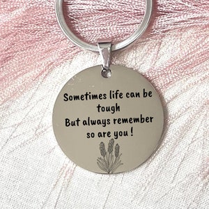 Stay Strong Stainless steel  Keychain - Thinking of You Gift - Inspirational Remembrance