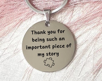 Thank You for Being Such an Important Part of My Journey Keychain - Personalized Gift