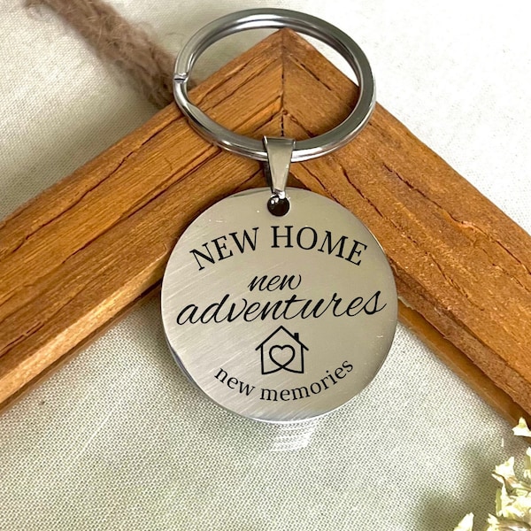 Personalized First Home Keychain - Custom Housewarming Gift