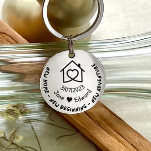 Personalized New Home Keychain - &quot;Our New Home&quot; - Custom Housewarming Gift