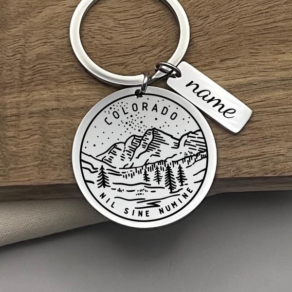 Custom Colorado State Keychain: Personalized Stainless Steel Gift