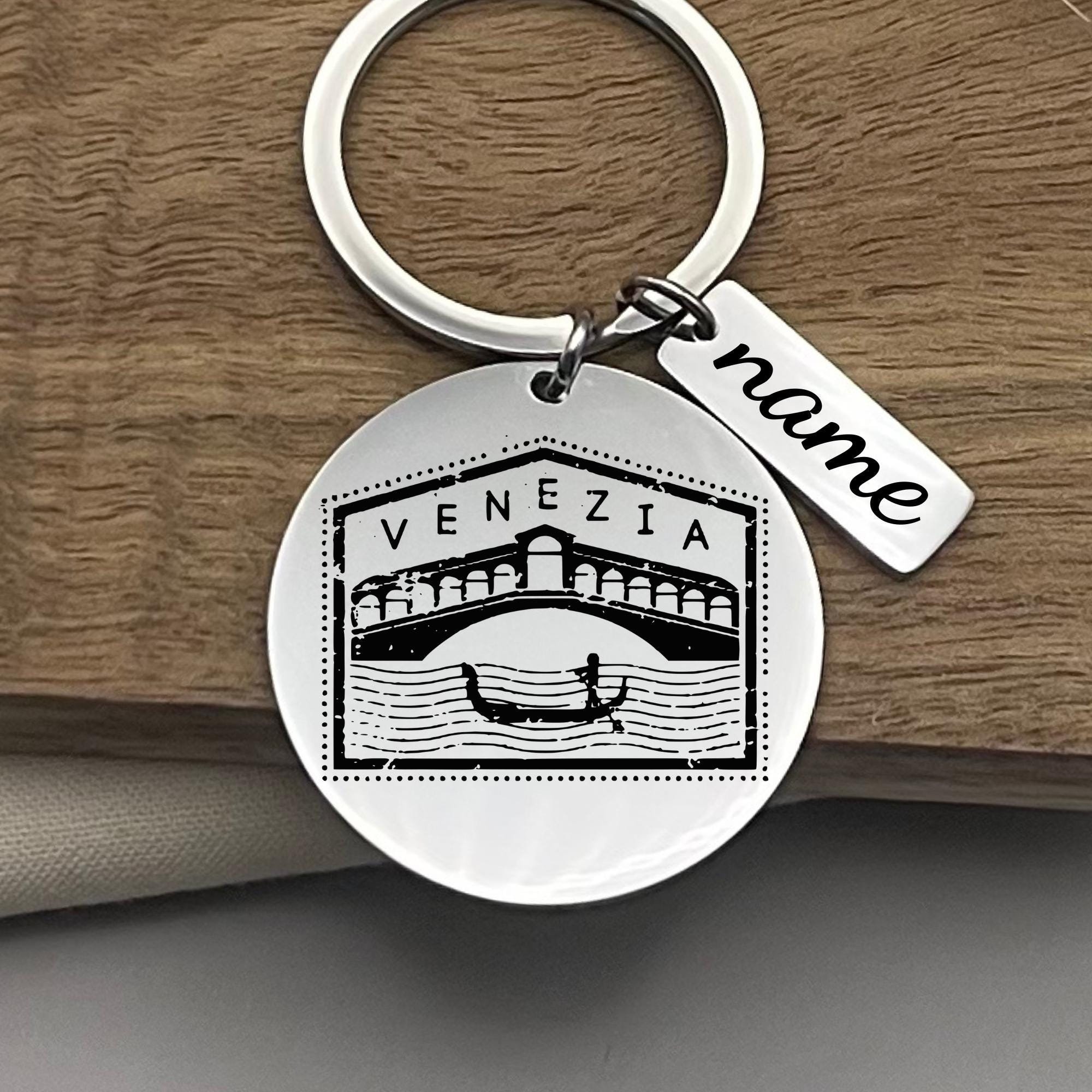 Personalized Venezia Stainless Steel Keychain: Venice Souvenir Gift - Etsy